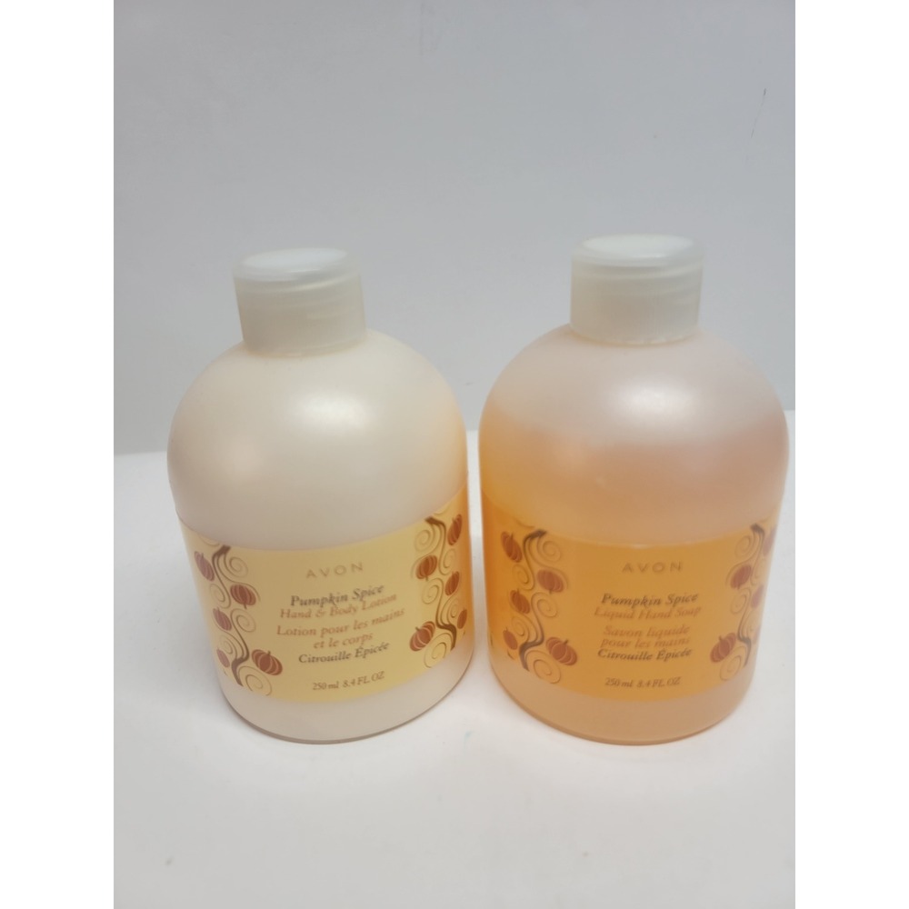 Avon Pumpkin Spice Liquid Hand Soap and Hand‎ Body Lotion Set 8.4oz